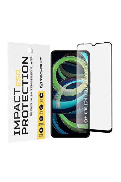 Xiaomi Folie de protectie Ecran Techsuit pentru Redmi A3x / A3, Sticla Securizata, Full Glue, Neagra