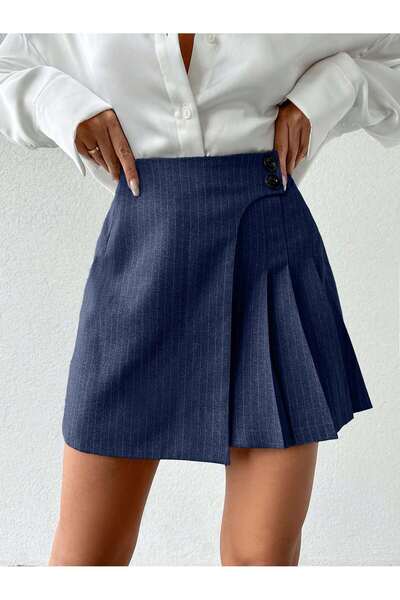 Purpleclo Двохкнопкова міні-спідниця з плісировкою