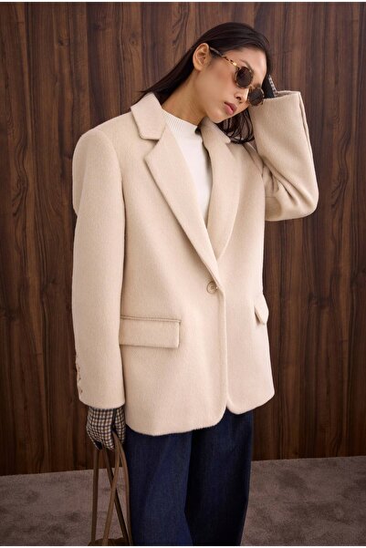 HEQA Blazer Coat Bone