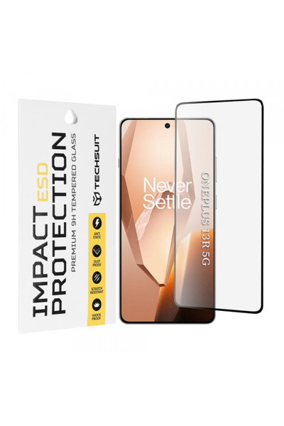 Oneplus Folie de protectie Ecran Techsuit pentru 13R, Sticla Securizata, Full Glue, Neagra