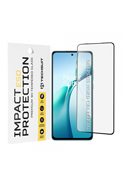 Oneplus Folie de protectie Ecran Techsuit pentru Nord CE4 Lite, Sticla Securizata, Full Glue, Neagra