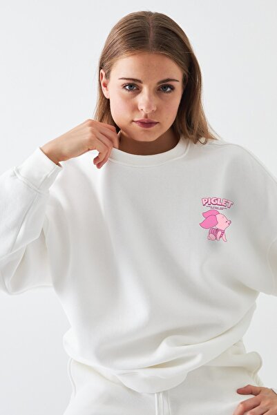 The Champ Clothing Γυναικείο φούτερ Oversize Piglet Dreams με στάμπα σε λευκό...