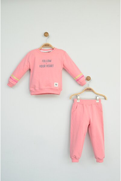 zubi baby & kids wear Pink Text Printed Girls' Tracksuit Set