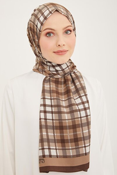 Armine شال مودال بنمط منقوش باللون البني IST 4713 - 14 - A