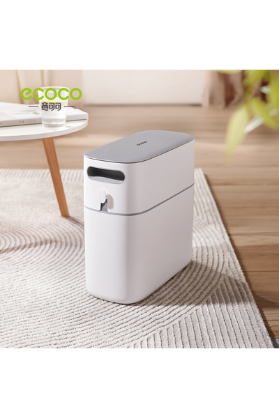 Miecoco Ecoco Dar Alanlı Pres Tipi Çöp Kovası 12 lt Gri
