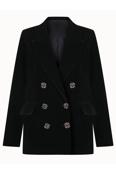 Mavlo Kadife Kruvaze Ceket
