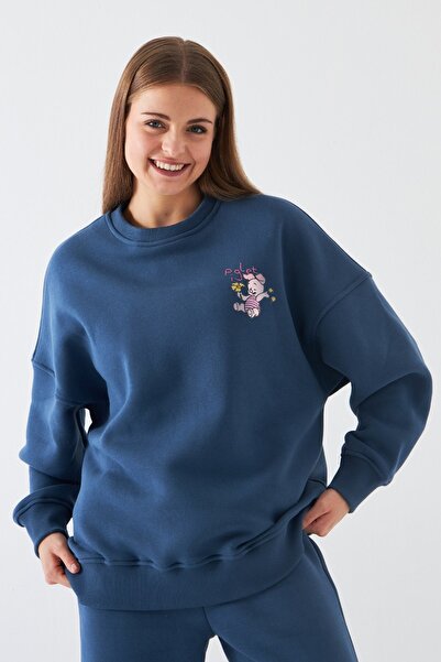 The Champ Clothing Ženska Oversize kroj majica Piglet Bloom Štampano Marine –...