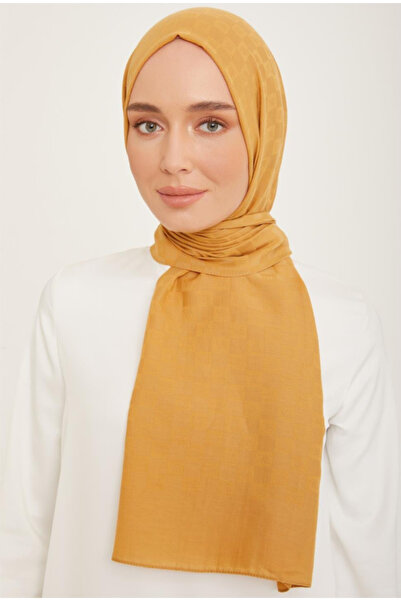 Armine شال تريند بي مونوجرام IST 21054 أصفر خردلي