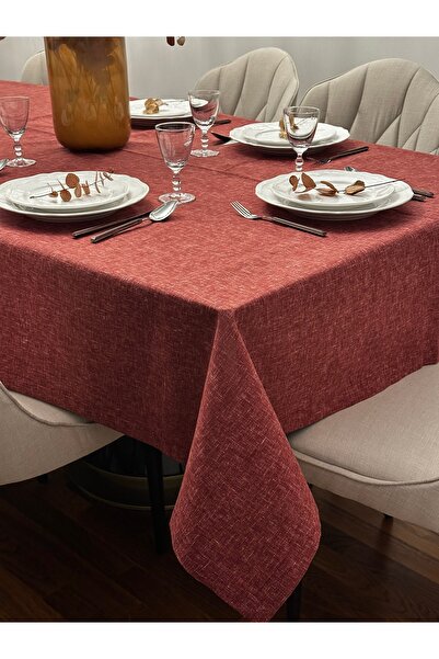 LUFA HOME Linen Effect Christmas Tablecloth
