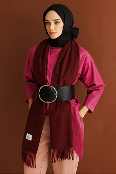 Mooncorn Burgundy Wool Scarf