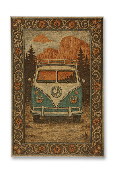 Rugs Modern Halı MOSSO Ταπετσαρία με θέμα την πόλη, υφαντό σχέδιο, vintage δι...