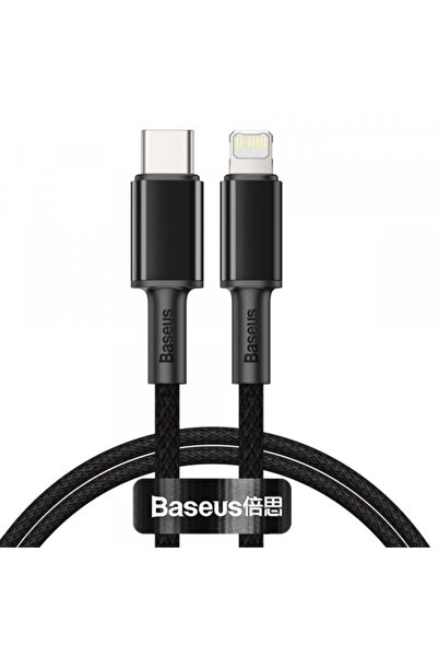 Apple Cablu Date și Încărcător USB-C - Lightning Baseus High Density Braided, 20W, 1m, Negru CATLGD-01