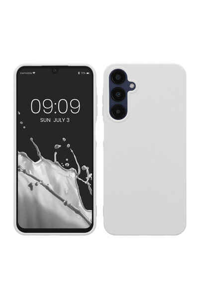 KWmobile Case for Samsung Galaxy A25, White, Silicone, KWM000021MX002C