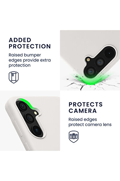 KWmobile Case for Samsung Galaxy A55 5G, White, Silicone, KWM000021ME030C