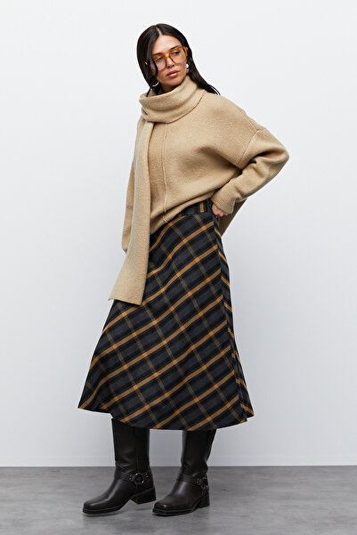 urban focus Midi Length Plaid Skirt