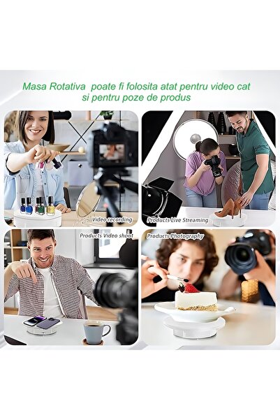 Chimora 44 ® 3-in-1 Rotating Photo/Video Stand, 15/18/22 cm, 360° Electronic, Remote