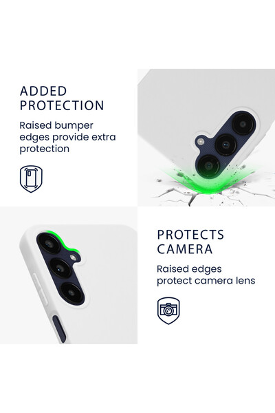 KWmobile Case for Samsung Galaxy A25, White, Silicone, KWM000021MX002C