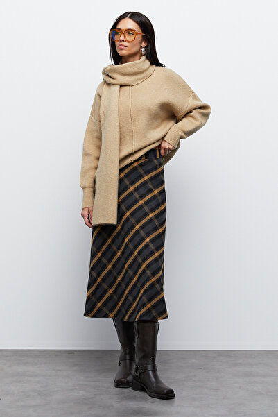 urban focus Midi Length Plaid Skirt