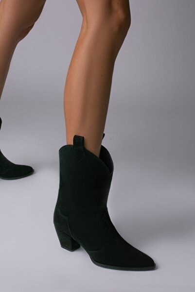 Vanilla Days Novia Premium Dark Grey Suede Ankle Boots with 5cm Block Heel