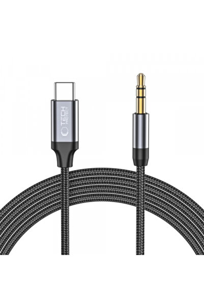 Universal Cablu audio USB-C - 3.5mm Tech-Protect Ultraboost, 1m, Negru