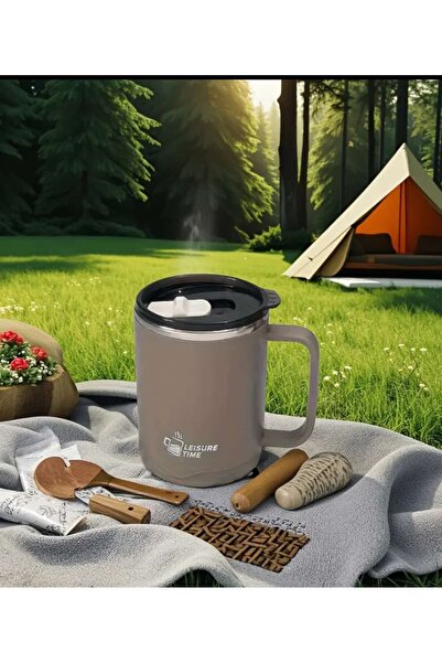 ÇEÇEN HOME Paslanmaz Çelik Sızdırmaz Bardak Çift Duvarlı Vakumlu Taşınabilir ...