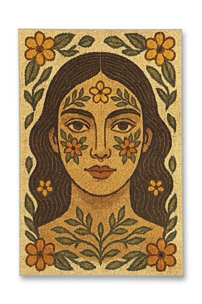 Rugs Modern Halı MOSSO Χαλί με θέμα το πρόσωπο, υφαντό, vintage διακοσμητικό ...