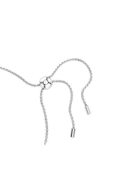 Swarovski Matrix Tennis bileklik, Karışık yuvarlak kesimler, Mavi, Rodyum kaplama