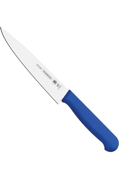 TRAMONTINA Professional Meat Knife, Stainless Steel Blade, Blue Polypropylene Handle, 15 cm (6")