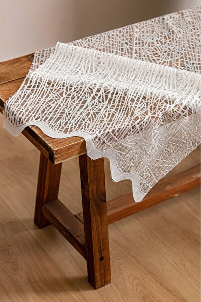 LUNETT HOME Tree Bark Pattern Sparse Pleated 1X2 Tulle Curtain Living Room Ba...