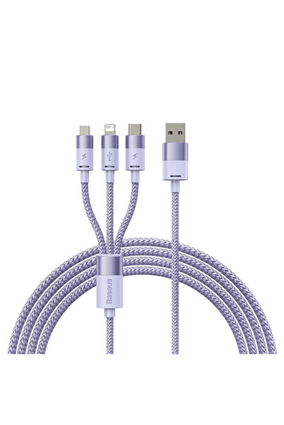 Apple Cablu Încărcare USB-A - Lightning / microUSB / USB-C Baseus StarSpeed ​...