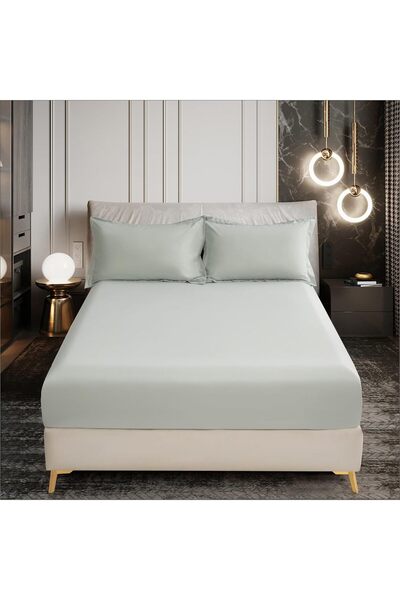 Donetella Fitted Sheet Set, Single 90×190 cm, 2-piece, 30 cm Deep Pocket, Microfiber, Gray