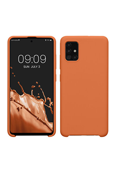 KWmobile Carcasă pentru Samsung Galaxy A51, portocalie, silicon, KWM000010ZA052C