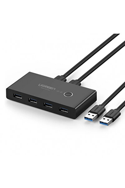 Ugreen Switch USB US216 Two Sharing Switch Box, 4 x USB-A 3.0, Negru