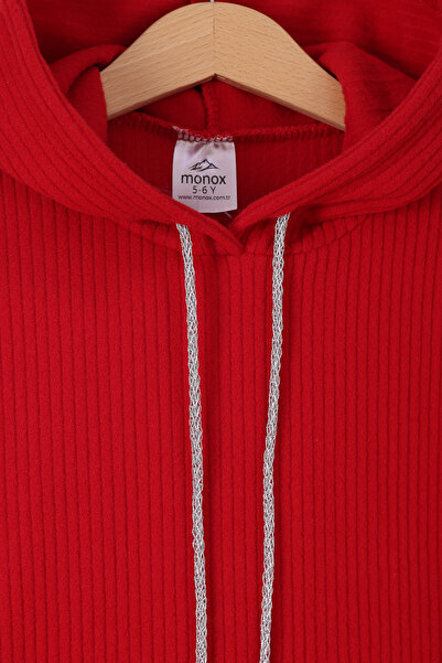 monox Girl's Glitter Drawstring F Corded Fabric Fleece Set