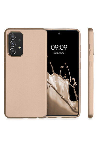KWmobile Case for Samsung Galaxy A52 / Galaxy A52 5G / Galaxy A52s 5G, Silicone, Gold, 54351.66,