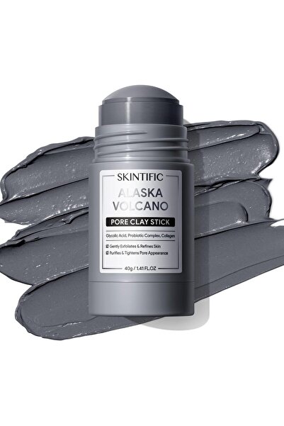 SKINTIFIC Alaska Volcano Pore Clay Stick 40g - Deep Cleansing Blackhead Mask