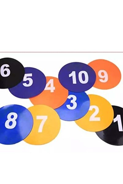 orima Anti-Slip Ground Cones - Numbered Sports Markers (10 pcs, 9-inch)