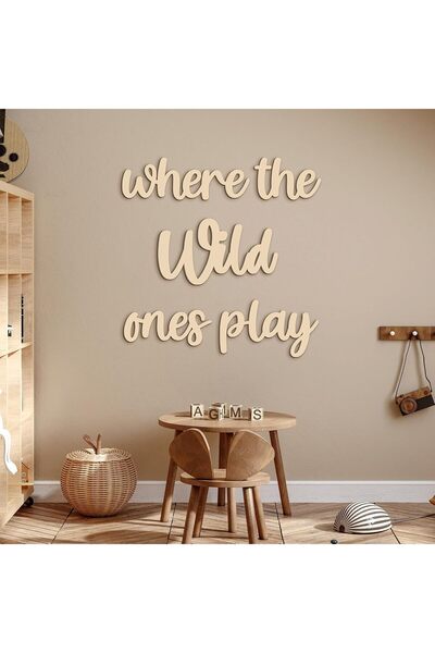 Generic Kigley 5-Piece Wooden Wall Decor 'Where The Wild Ones Play' Nursery Sign