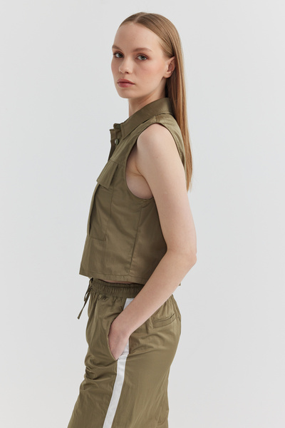 PAULMARK Women's Zero Sleeve Cover Pocket Vest