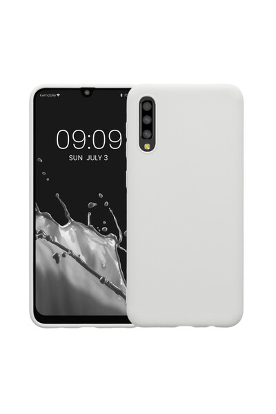 KWmobile Case for Samsung Galaxy A50, White, Silicone, KWM000009SZ022C