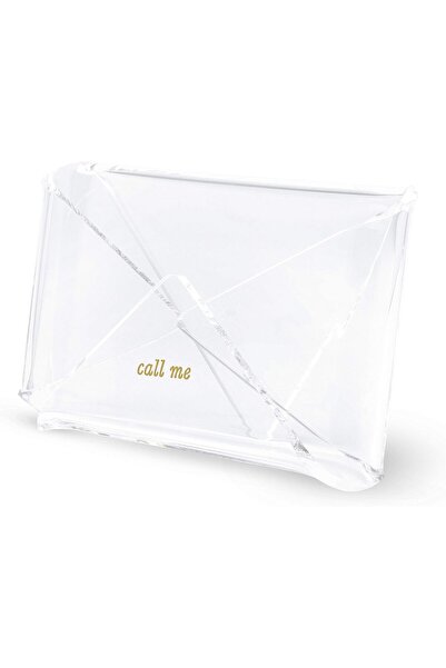 kate spade new york "Call Me" Gold Acrylic Business Card Holder