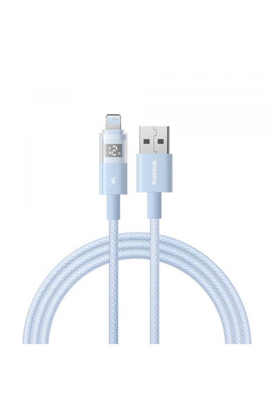 Apple Cablu Date si Incarcare USB-A - Lightning Baseus Display 2, 12W, 2m, Al...