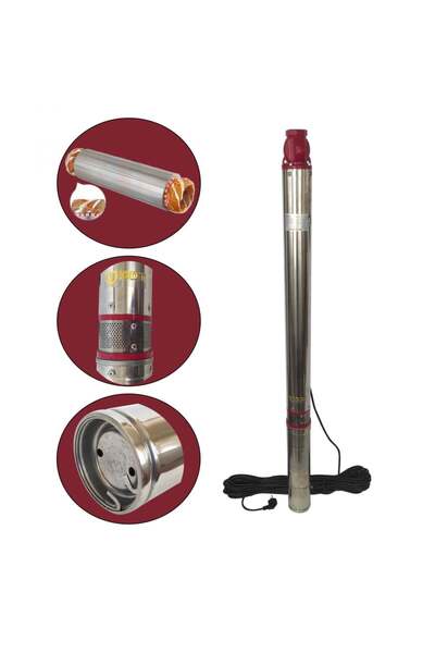 DDT Pompă submersibilă pentru apă curată, puțuri adânci, DDT-PROFESSIONAL 4QJ...