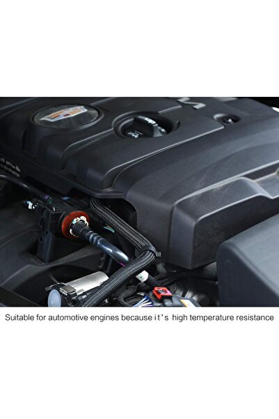 Generic Alex Tech PET Expandable Braided Cable Sleeve 100ft, 1/4 in, Black