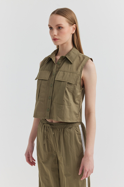 PAULMARK Women's Zero Sleeve Cover Pocket Vest