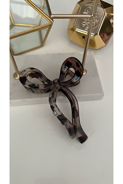 SU PERİSİ TAKI BİJUTERİ Shiny Transparent Under-Tone Leopard Bowknot Clip