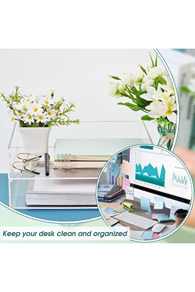 BPA Acrylic Clear Stackable Letter Tray Organizer (315×222×137 mm)