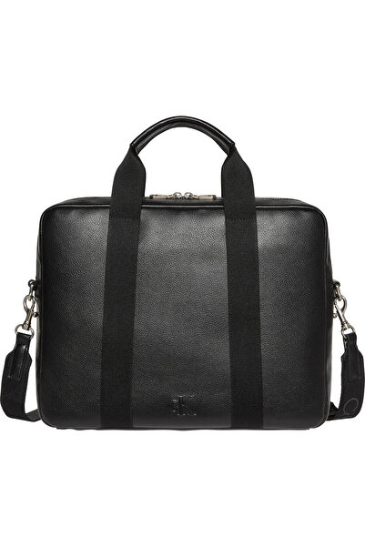 Calvin Klein WEBBING STRAP LAPTOP BAG Siyah Erkek Çanta