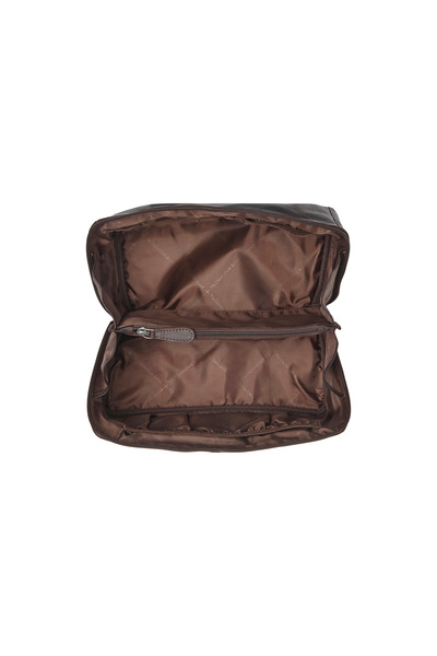 The Chesterfield Brand The Chesterfield Brand Cosmetic Bag, Made of Genuine Leather, Trevia, Dark Brown