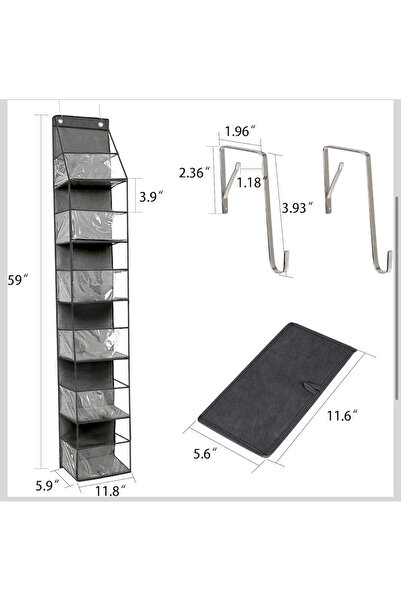 FASHIONEEDA 6-Shelf Over The Door Hanging Organizer shelf, Behind The Door Storage,for multipurpose